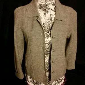 Petite Sophisticate Gray Wool Jacket